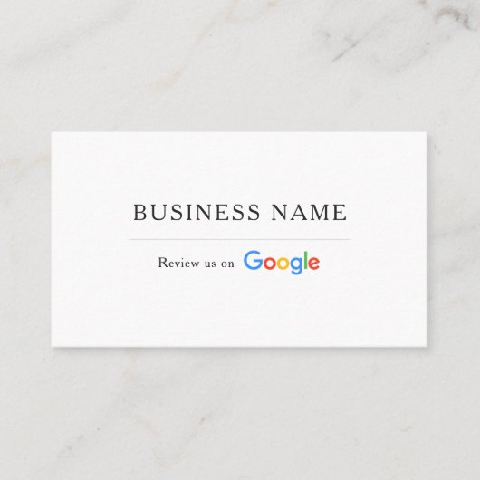 Google Review QR Code Visitekaartje (Voorkant)