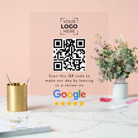 Google Review QR-code Zakelijke beoordeling  Acryl Bord (Huwelijk)