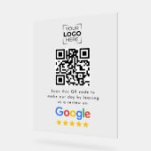 Google Review QR-code Zakelijke beoordeling  Acryl Bord (Hoek)