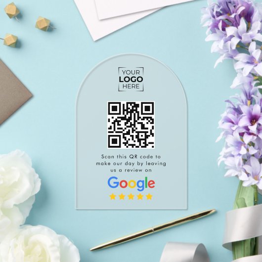 Google Review QR Code Zakelijke beoordeling  Acryl Uitnodigingen (Insitu (Huwelijk))