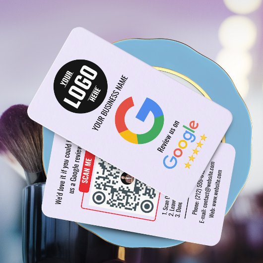 Google Review QR-code Zakelijke Kaart Sjabloon Visitekaartje