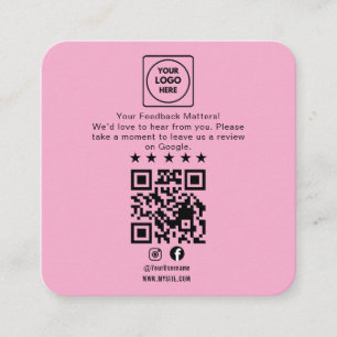 Google Review QR-code Zakelijke Notitiekaart