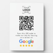 Google Review QR-code Zakelijke Review Tafelmodel Fotoplaat (voorkant)