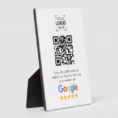 Google Review QR-code Zakelijke Review Tafelmodel Fotoplaat (Zijkant)