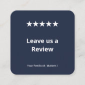 Google Review QR-codeAangepaste Laat ons een revie Vierkante Visitekaartje (Voorkant)