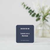 Google Review QR-codeAangepaste Laat ons een revie Vierkante Visitekaartje (Staand voorkant)
