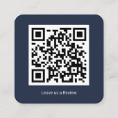 Google Review QR-codeAangepaste Laat ons een revie Vierkante Visitekaartje (Achterkant)