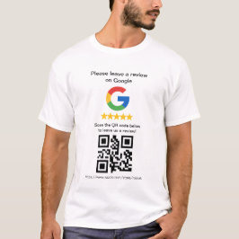 Google Review QR-codekaarten, Review-teken T-shirt