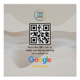 Google Review QR-codeposter Modern bedrijfsbord Perfect Poster