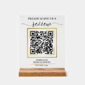 Google Review QR-codeteken - gepersonaliseerd bedr Acryl Bord (Voorkant)