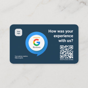 Google Review QR Kaart   Hoe was uw ervaring Visitekaartje