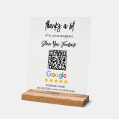 Google Review QR Zakelijk Acryl Bord (Hoek)