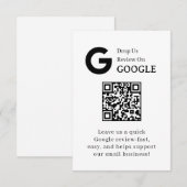 Google Review QR | Zakelijke Feedback Link Informatiekaartje (Voorkant / Achterkant)