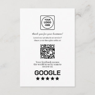 Google Review QR   Zakelijke Feedback Link Informatiekaartje