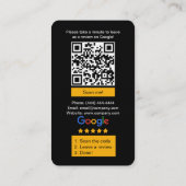 Google Review Request Card with Logo and QR Code Visitekaartje (Achterkant)