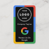 Google Review Request Card  with Logo and QR Code Visitekaartje (Achterkant)