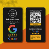 Google Review Request Card  with Logo and QR Code Visitekaartje
