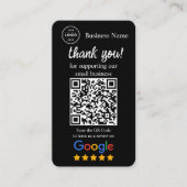 Google Review Request Card with QR code Visitekaartje (Voorkant)