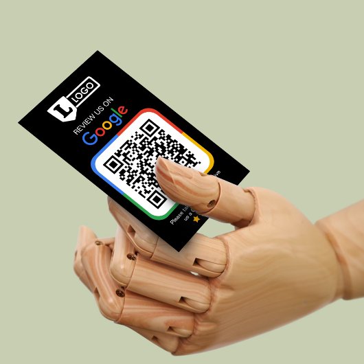 Google Review Request Kaart met Logo Kaart Visitekaartje