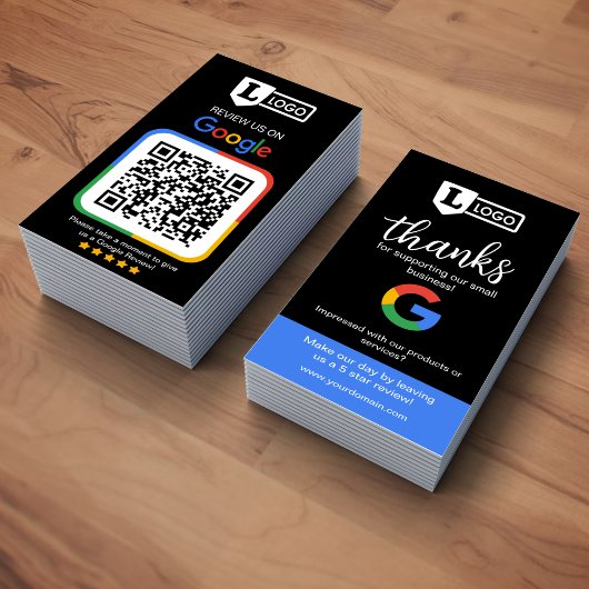 Google Review Request Kaart met Logo Kaart Visitekaartje