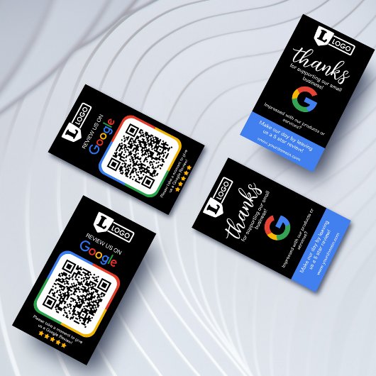 Google Review Request Kaart met Logo Kaart Visitekaartje