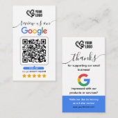 Google Review Request Kaart QR-code Visitekaartje (Voorkant / Achterkant)