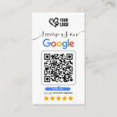 Google Review Request Kaart QR-code Visitekaartje (Voorkant)