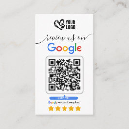 Google Review Request Kaart QR-code Visitekaartje