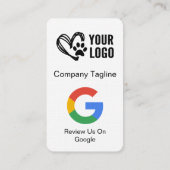 Google Review Request Logo & QR-code voor hondenve Visitekaartje (Achterkant)