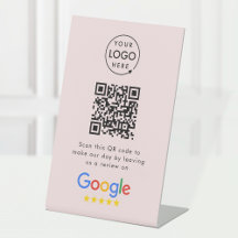 Google Review Request | QR Code Business Logo Roze