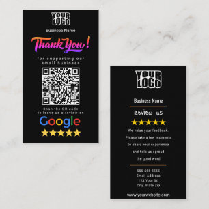 Google Review-sjabloon voor visitekaartjes