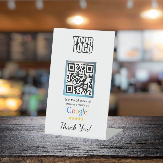 Google Review Stand met QR-code Reclamebord Met Voetstuk