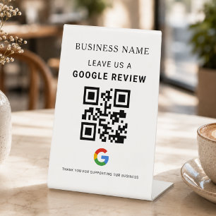 Google Review Tafelbladdisplay Reclamebord Met Voetstuk