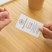 Google Review Verzoekkaart met QR-code Visitekaartje