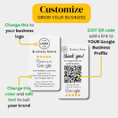 Google Review Verzoekkaart met QR-code Visitekaartje