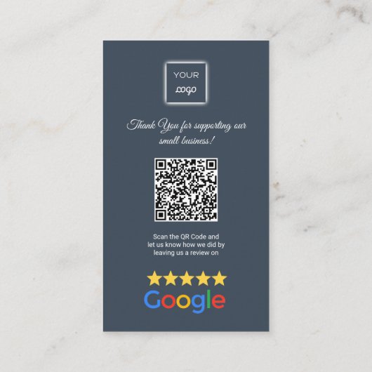 Google Review - Visitekaartje - Messenger QR Link (Achterkant)