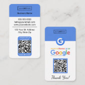 Google Review Visitekaartje met Facebook QR-code (Voorkant / Achterkant)