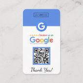 Google Review Visitekaartje met Facebook QR-code (Achterkant)