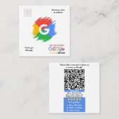 Google Review & Visitekaartje met QR Code Linked (Voorkant / Achterkant)