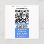Google Review & Visitekaartje met QR Code Linked (Achterkant)