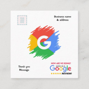 Google Review & Visitekaartje met QR Code Linked