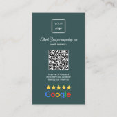 Google Review - Visitekaartje met Social Media (Achterkant)