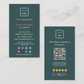 Google Review - Visitekaartje met Social Media (Voorkant / Achterkant)