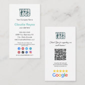 Google Review - Visitekaartje met Social Media (Voorkant / Achterkant)