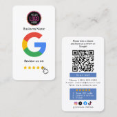 Google Review With QR Code Link Business Card Visitekaartje (Voorkant / Achterkant)