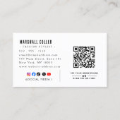 Google Review With QR Code Link Business Card Visitekaartje (Achterkant)