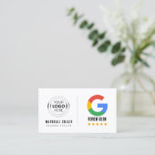 Google Review With QR Code Link Business Card Visitekaartje (Staand voorkant)