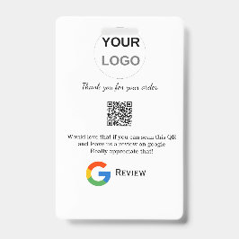 Google review zakelijk logo Scan QR review Badge