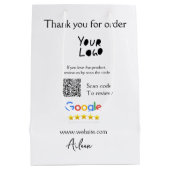 Google review zakelijk logo website scan QR code Medium Cadeauzakje (Achterkant)