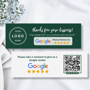 Google Review Zakelijke Kaarten Smaragdgroen Contactkaartje